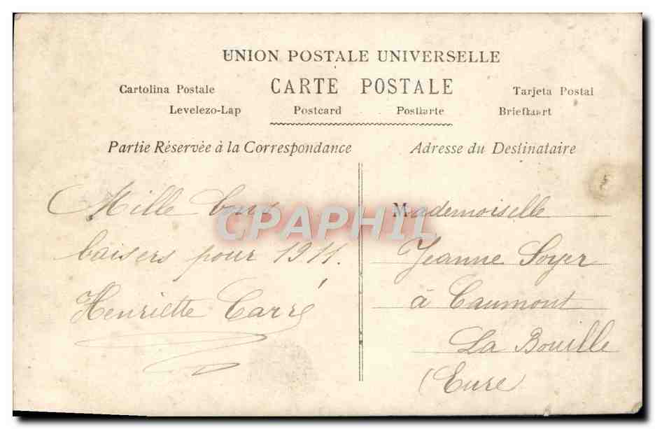 CPA Fantaisie Enfants Grand Pere — Rückseite