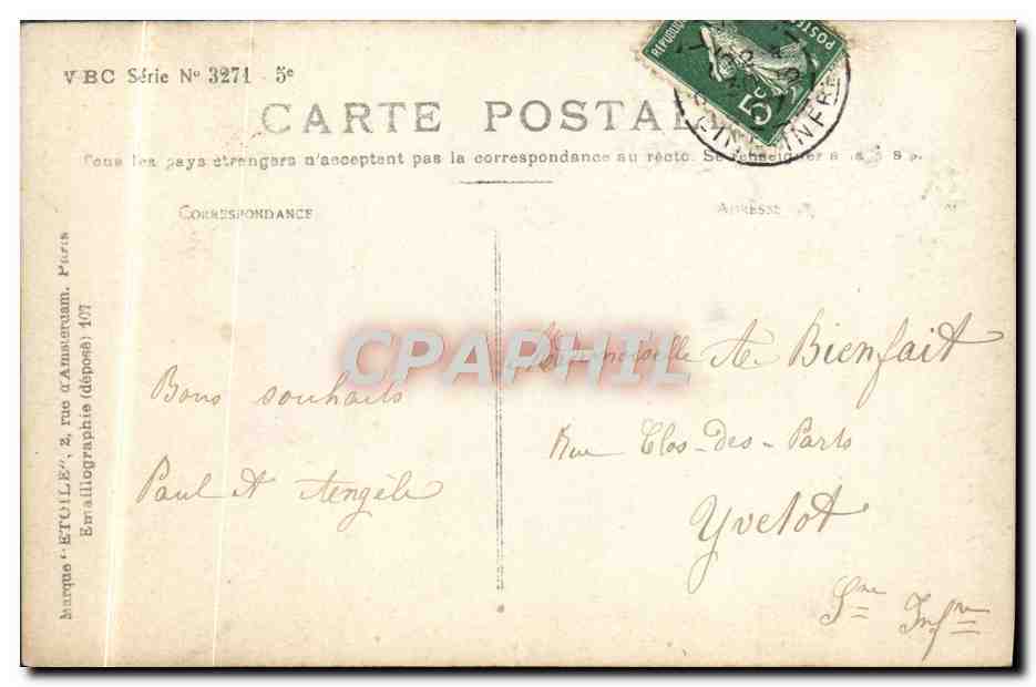 CPA Fantaisie Femme Grand Mere Grand Pere — Rückseite