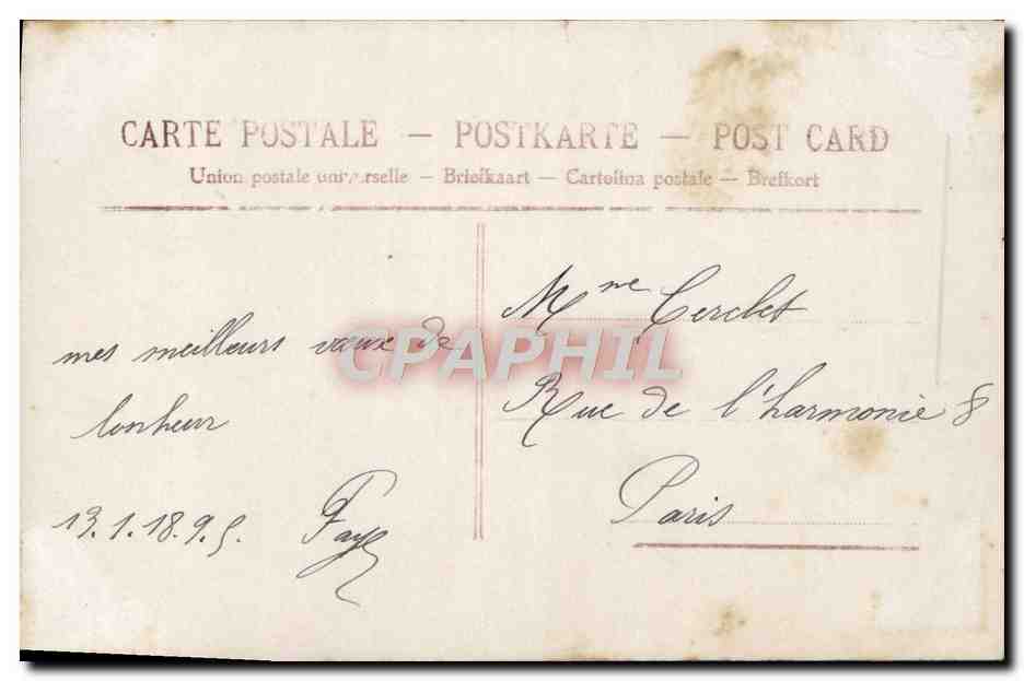 CPA Fantaisie Enfant Boite aux lettres — Verso