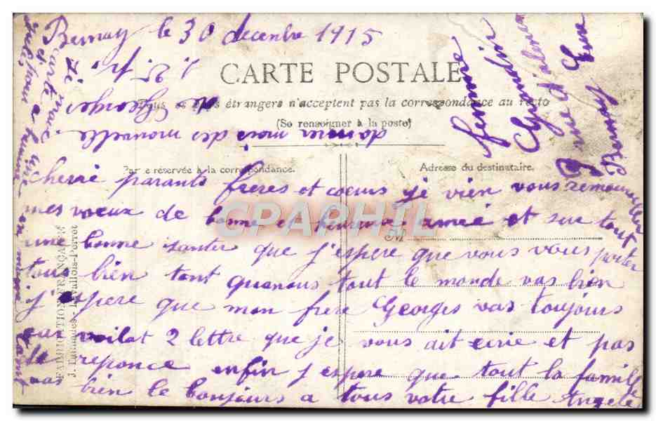 CPA Fantaisie Enfants soldat Militaria — Rückseite