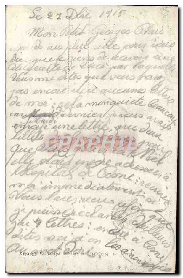 CPA Fantaisie Colombe Bonne annee — Verso