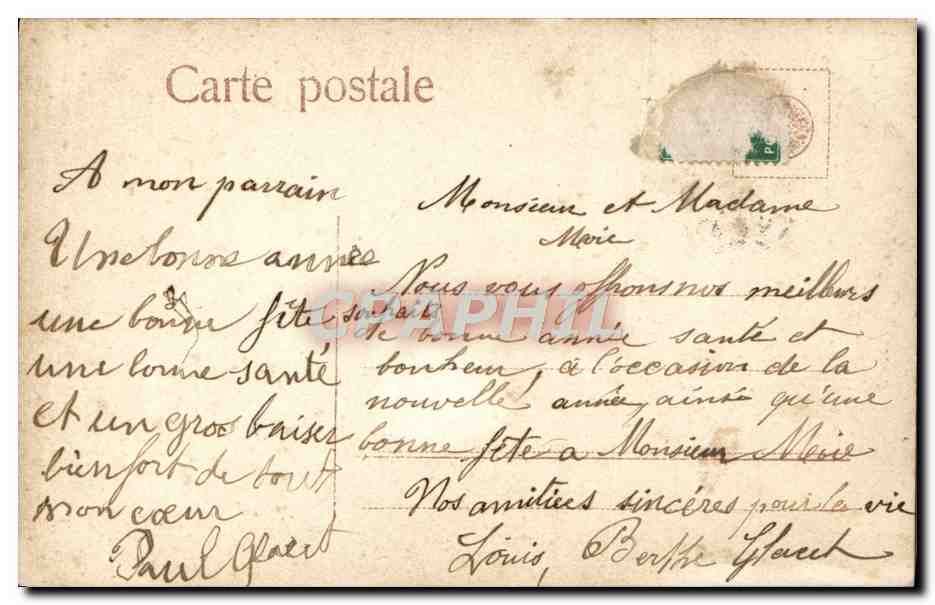 CPA Fantaisie Enfant Ballon Dirigeable — Rückseite