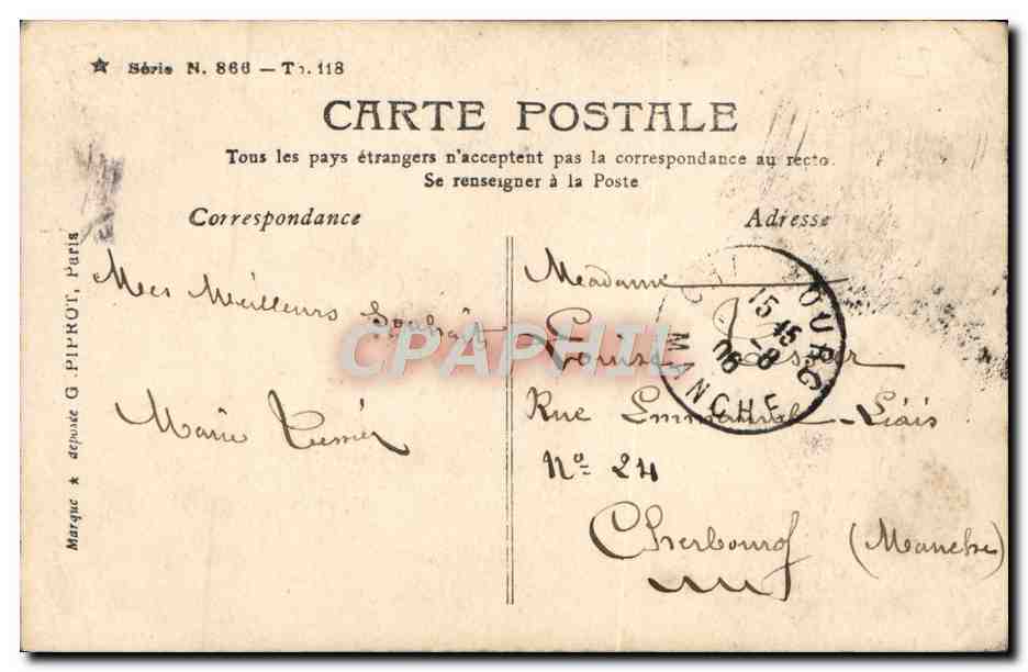 CPA Fantaisie Femme paulette Del Baye  — Verso