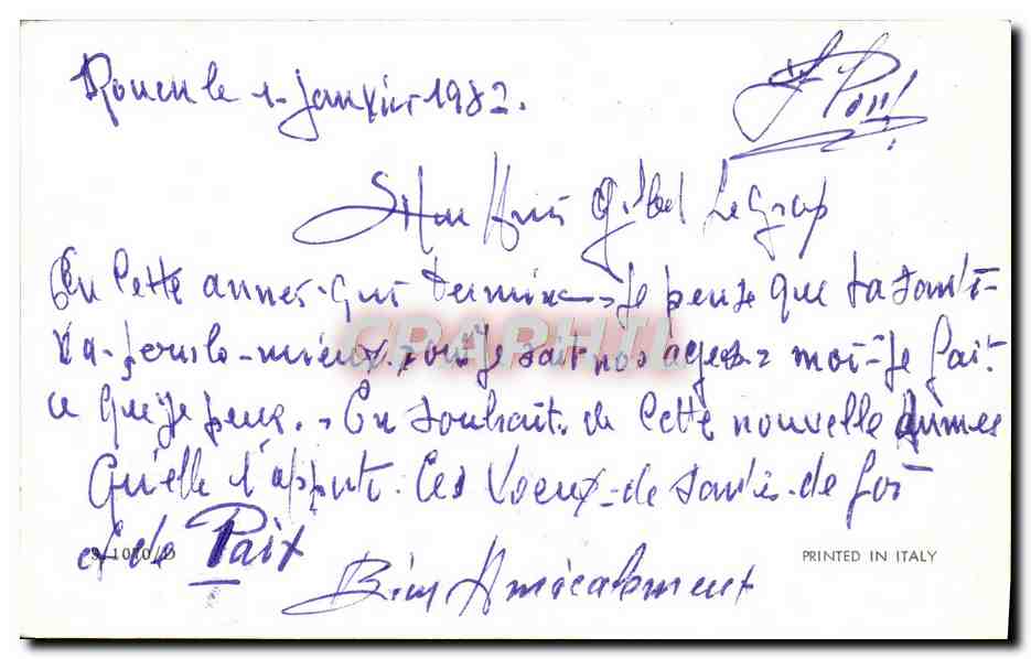 CPA Fantaisie Neige  — Rückseite