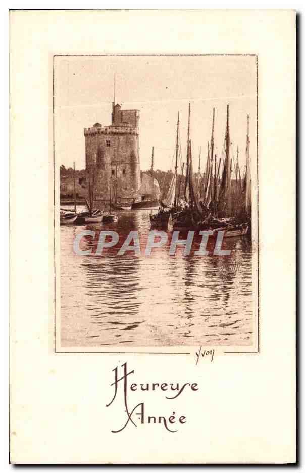 CPA Fantaisie Heureuse Annee La Rochelle