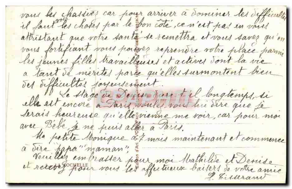 CPA Fantaisie Heureuse Annee La Rochelle — Rückseite