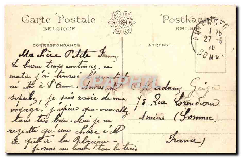 CPA Anvers Panorama de la Ville Bateau — Rückseite