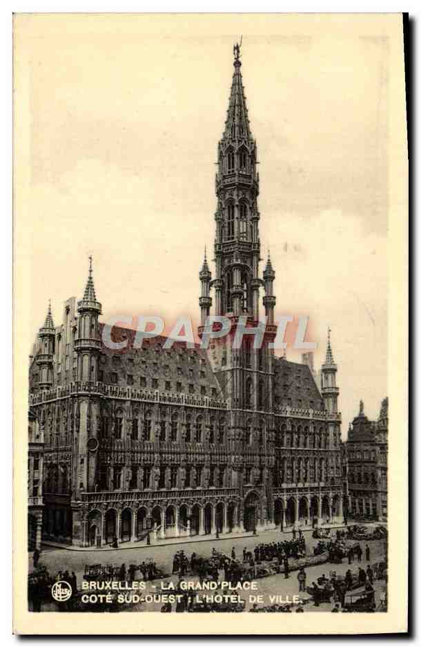 CPA Bruxelles La Grand Place Cote Sud Ouest L'hotel de ville