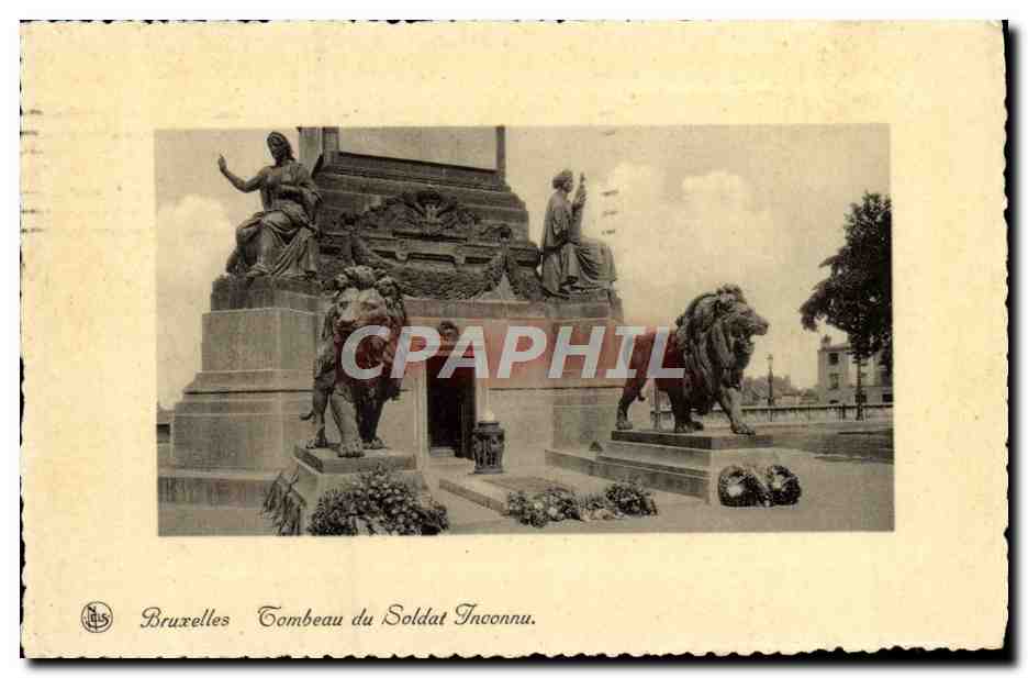 CPA Bruxelles Tombeau du Soldat Inconnu Lion