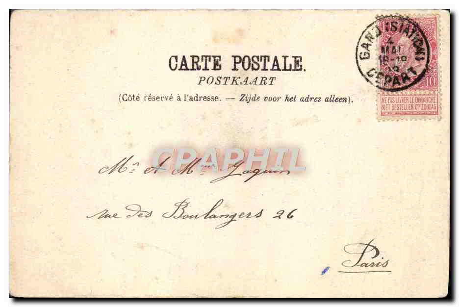 CPA Gand Nouvelle Rue du Pain Perdu — Rückseite