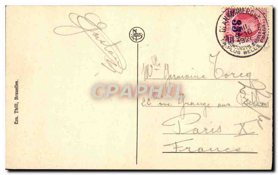 CPA Blankenberghe Le Casino et la Digue — Rückseite