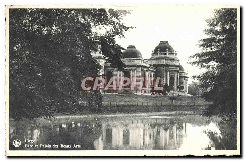 CPA Liege Parc et Palais des Beaux Arts