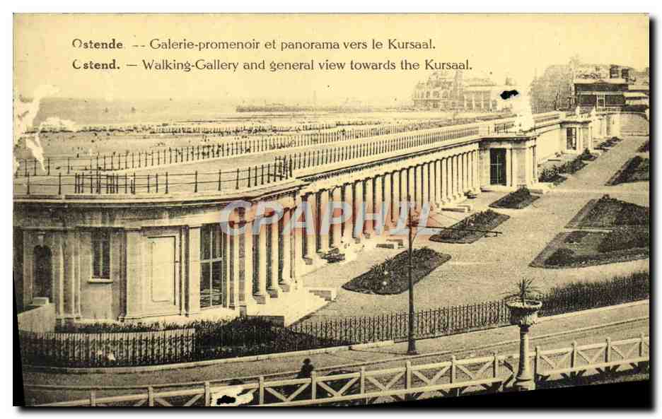 Ostende — Galerie-promenoir et panorama vers le Kursaal
