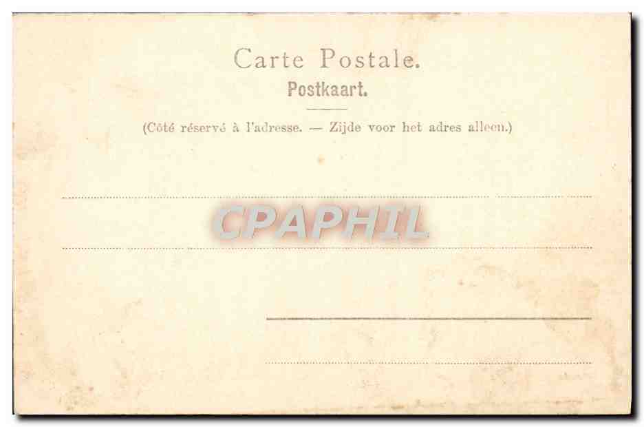 CPA Ostende Vue Generale de la rue de la Chapelle Bateaux — Rückseite
