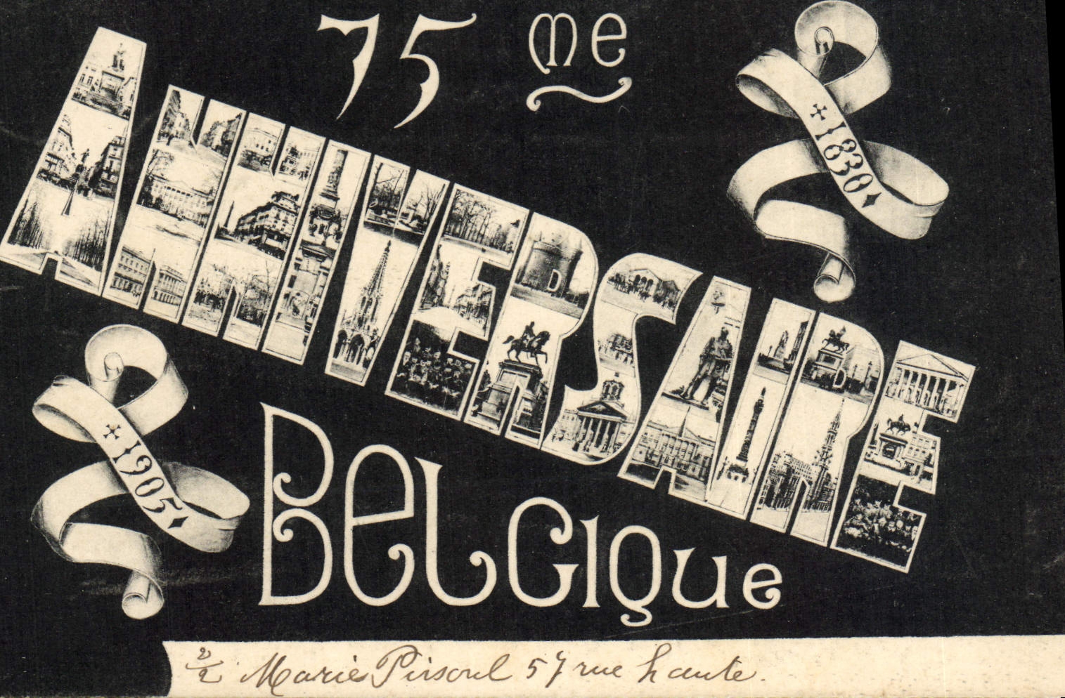 CPA 75eme Anniversaire Belgique Militaria 