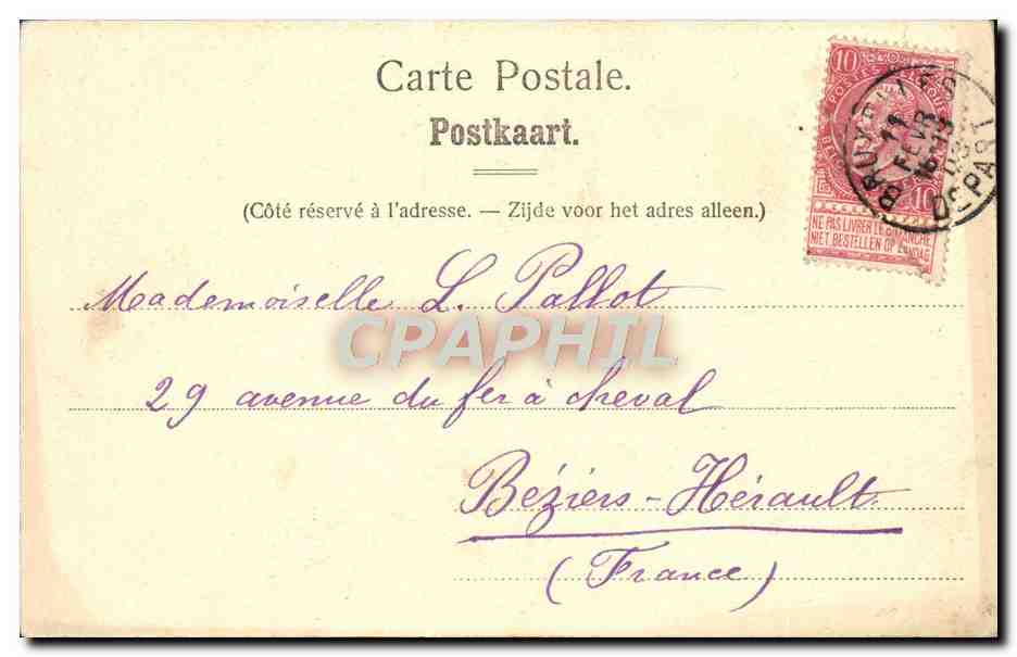 S.M. le Roi des Belges — portrait officiel — éditeur non identifié — Verso