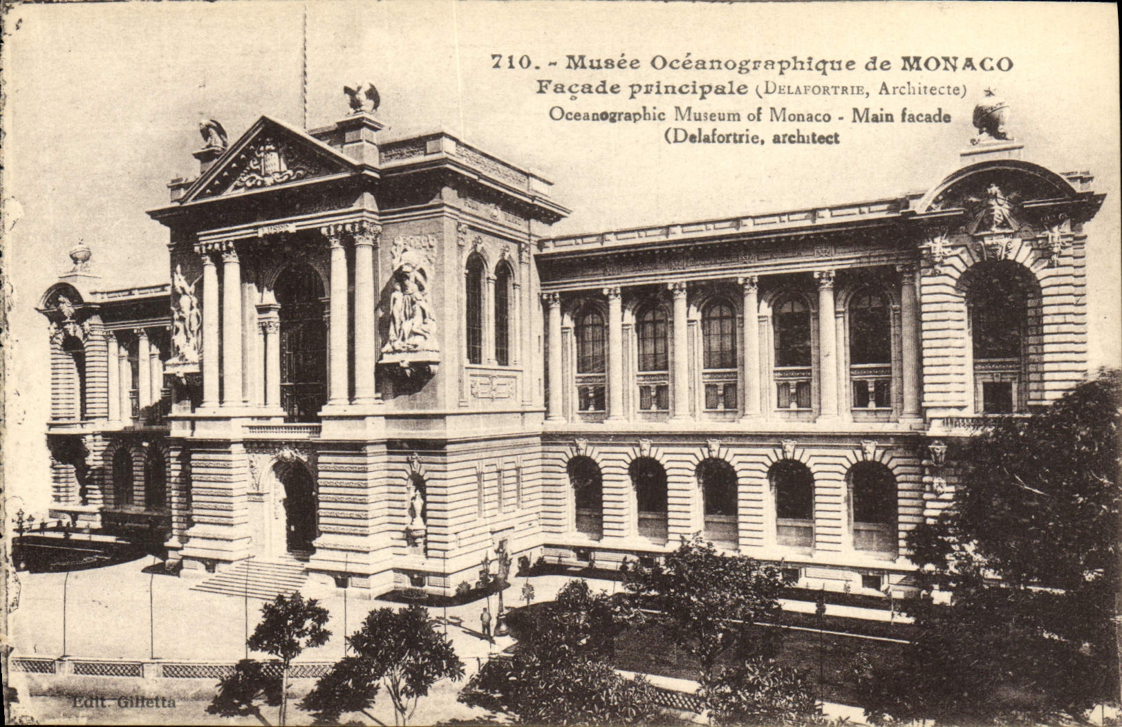 CPA Monaco Musee Oceanographique Facade principale