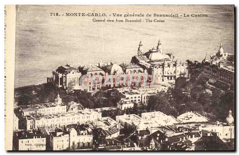 CPA Monte Carlo Vue Generale de Beausoleil Le casino