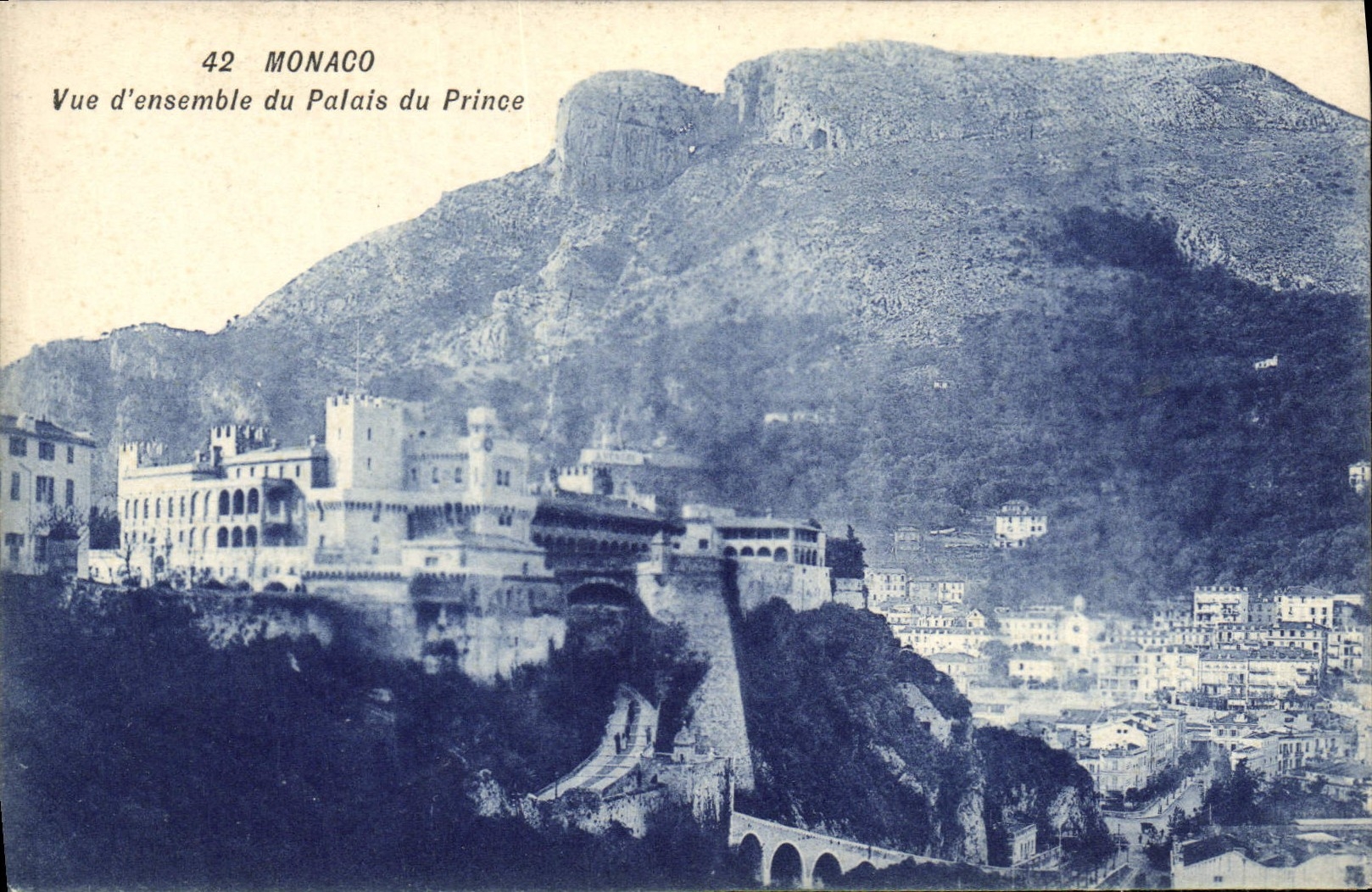 CPA Monaco d'ensemble du Palais du Prince