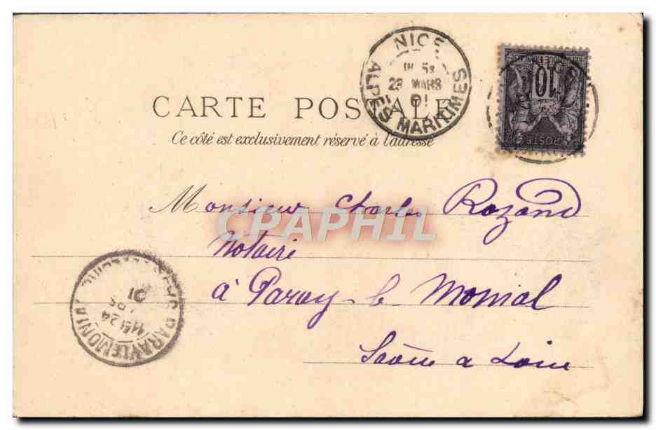 CPA Monaco Panorama — Verso