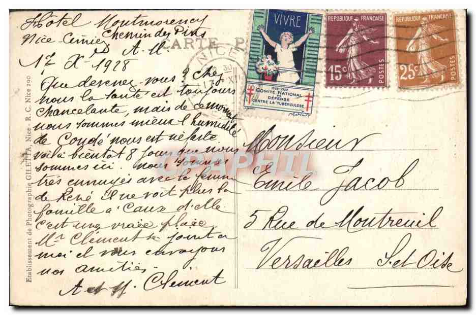 Monte-Carlo — Vue générale — Le Port — Série 808 — Édition Salles Giletta — Rückseite