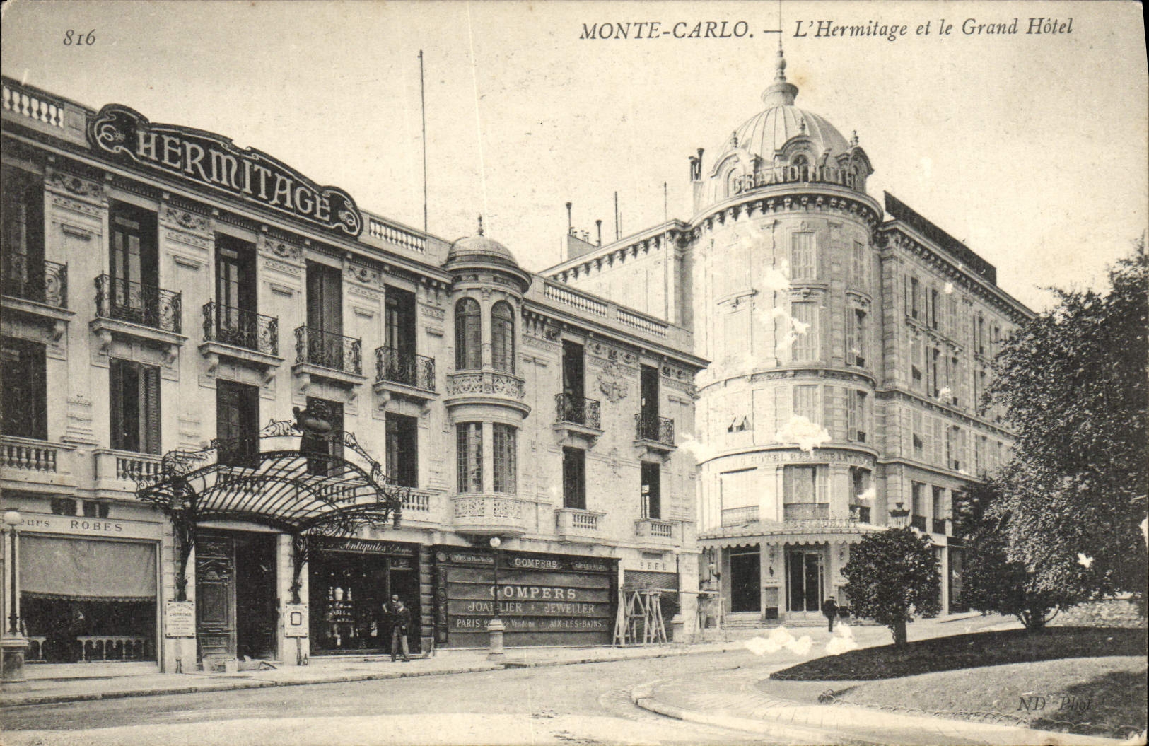 CPA Monte Carlo L'Hermitage et le grand hotel