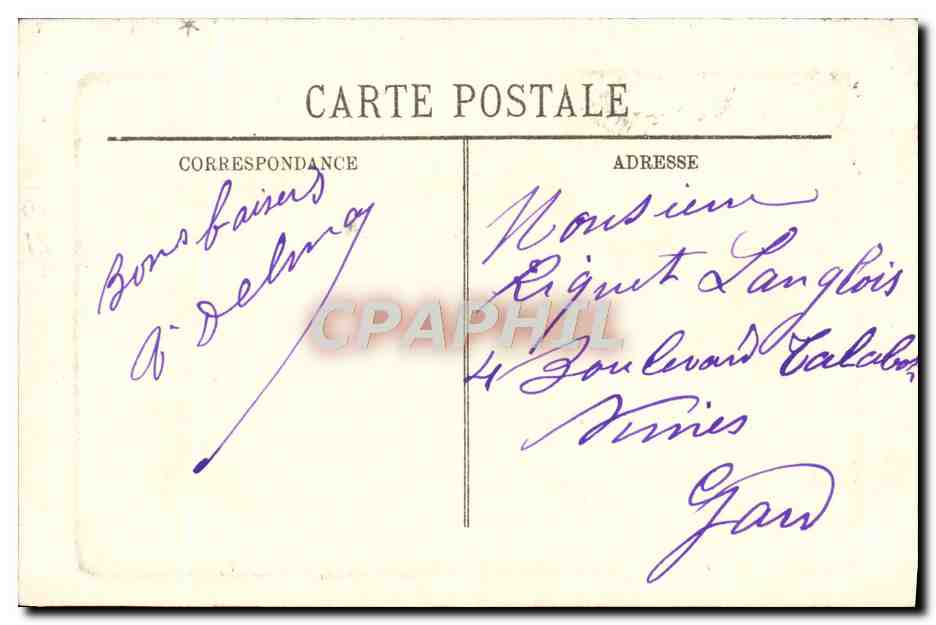 CPA Monaco Monte Carlo Le palais du prince — Rückseite