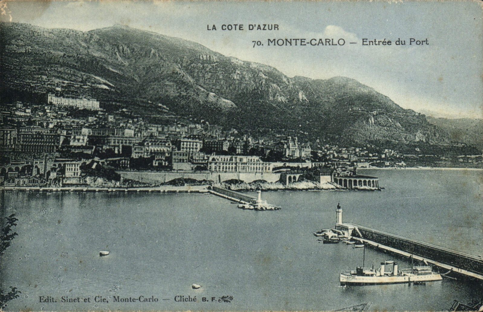 CPA Monaco Monte Carlo Entree du port Bateau