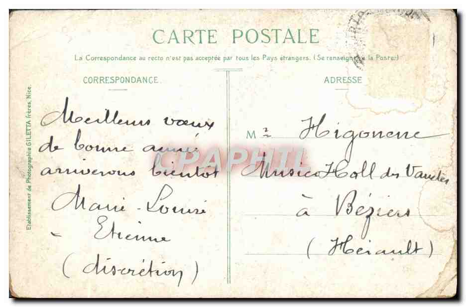 CPA Monaco Monte Carlo La salle de jeu — Rückseite