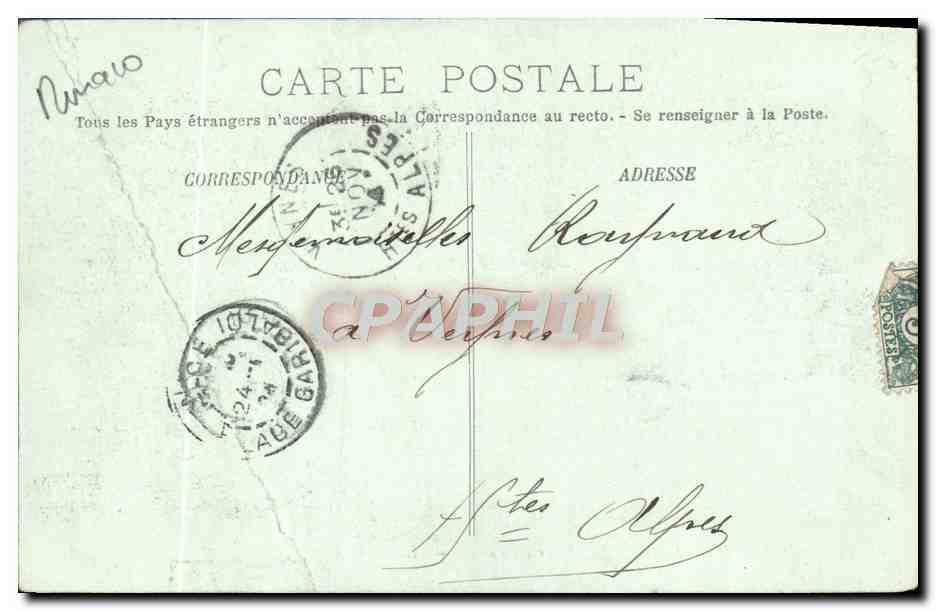 CPA Monaco La garde d'honneur du Prince — Verso