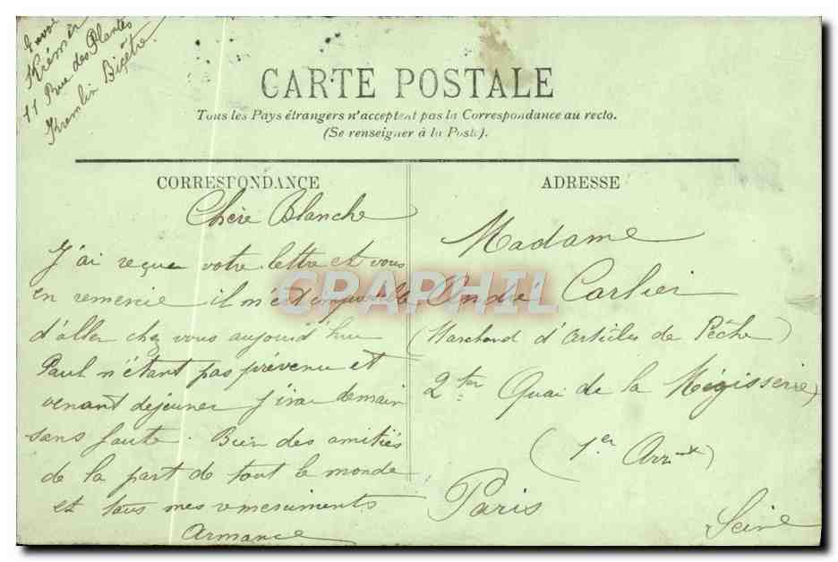 CPA Monaco Les parterres — Rückseite
