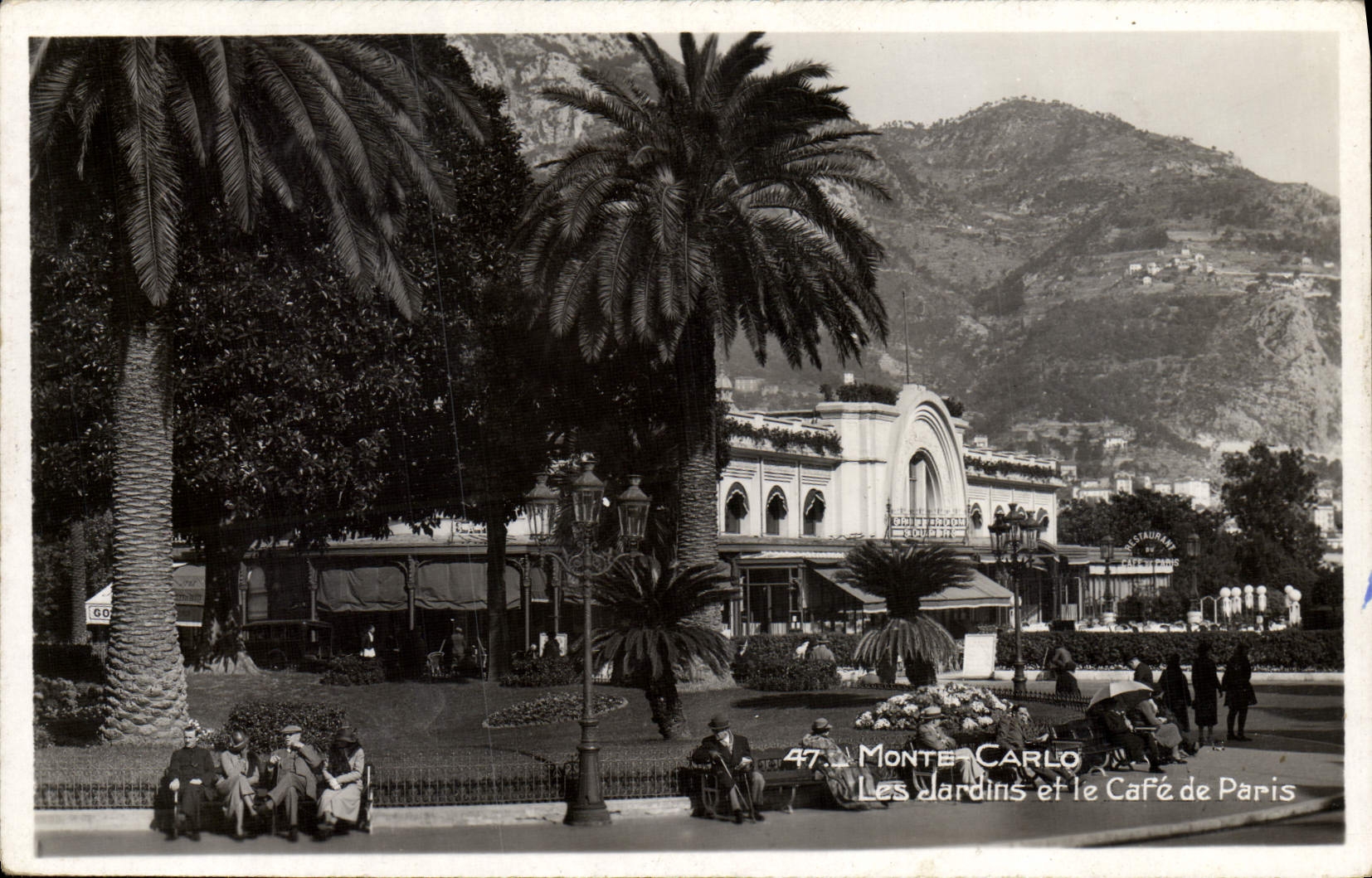 Monte Carlo — Die Gärten und das Café de Paris — Éditions Auber
