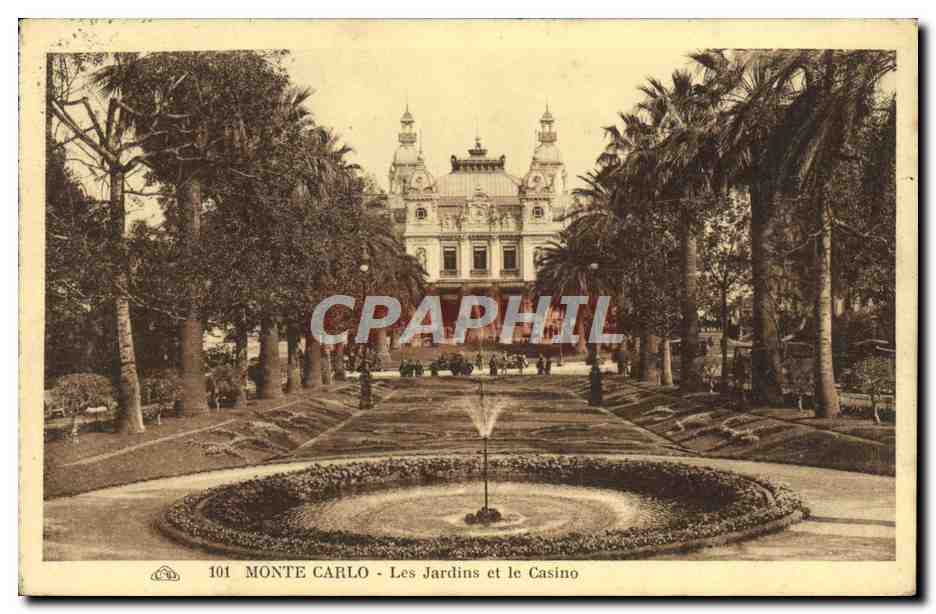 CPA Monaco Les jardins et le casino