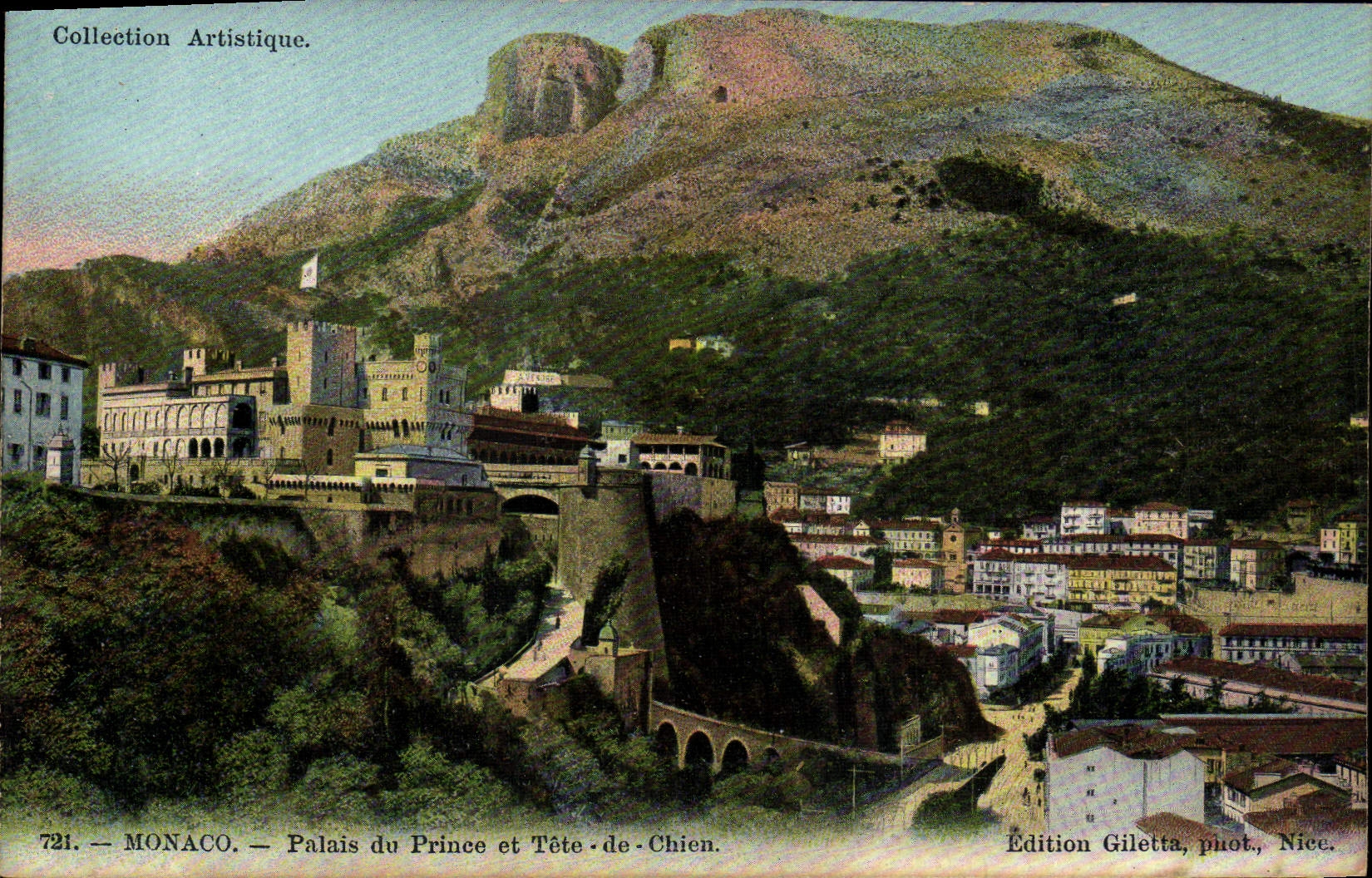 CPA Monaco Palais du prince et Tete de chien