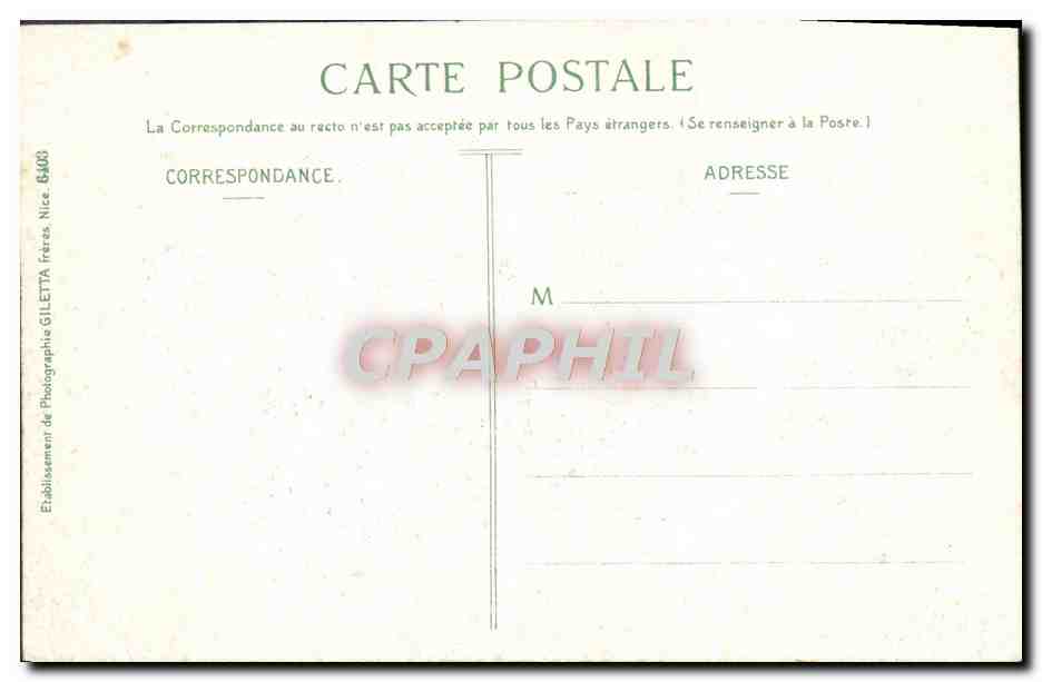 CPA Monaco Palais du prince et Tete de chien — Rückseite