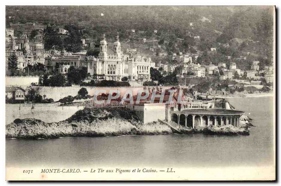 CPA Monte Carlo Le Tir aux Pigeons et le Casino