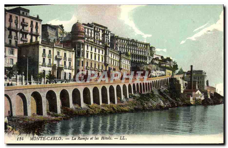 Monte-Carlo — La Rampe et les Hôtels — LL. — n° 124