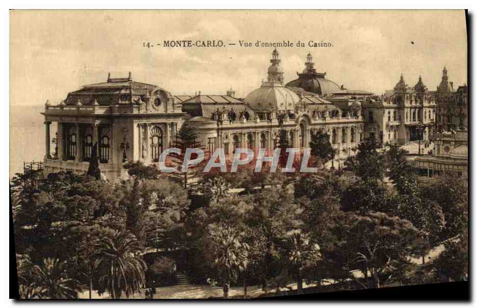 CPA Monte Carlo Vue d'ensemble du Casino