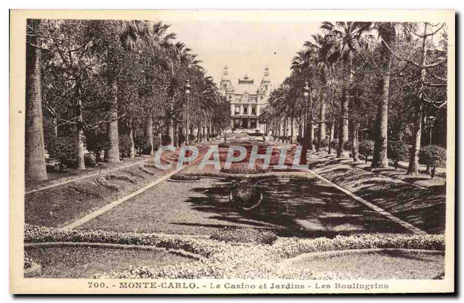 CPA Monte Carlo Le Casino et Jardins Les Boulingrins