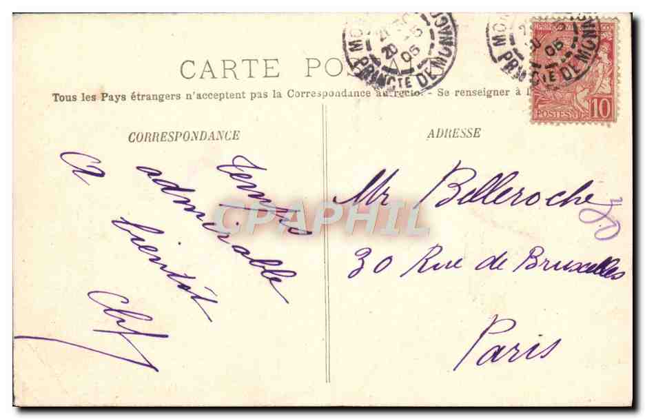 Monte-Carlo — Vue prise dans les Jardins — L. n° 956 — Rückseite