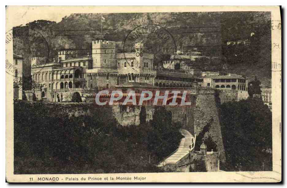 CPA Monaco Palais du Prince et la Monte Major