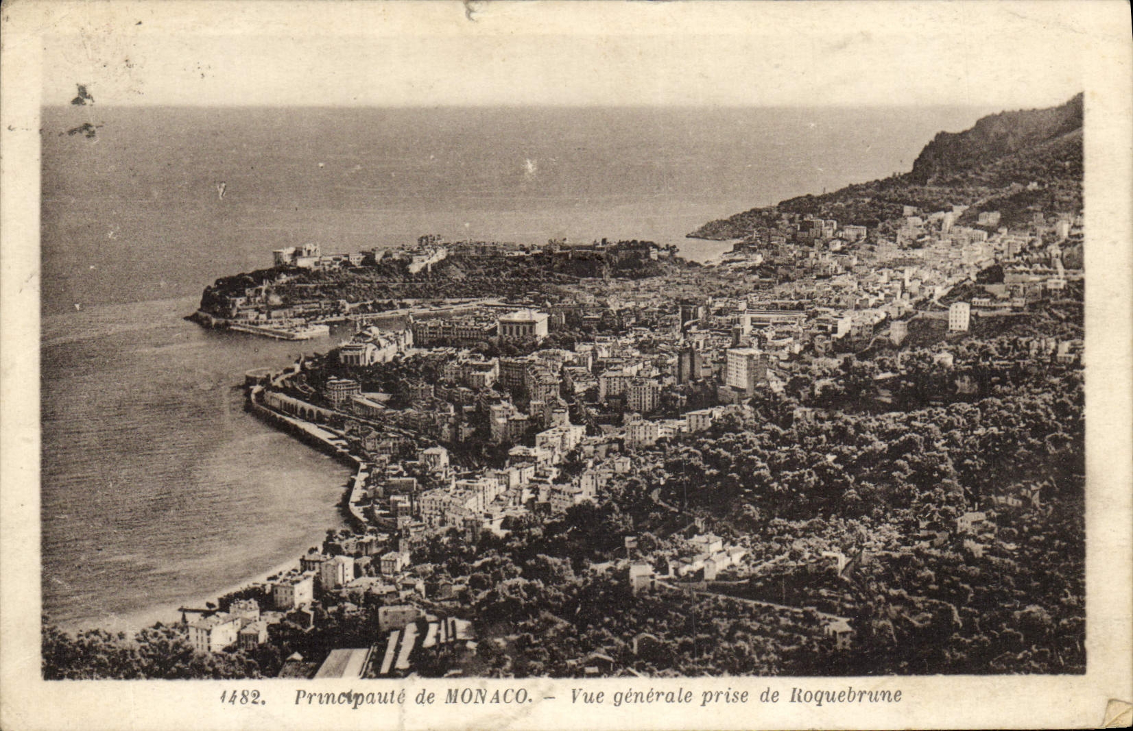 Principauté de MONACO — Vue générale prise de Roquebrune
