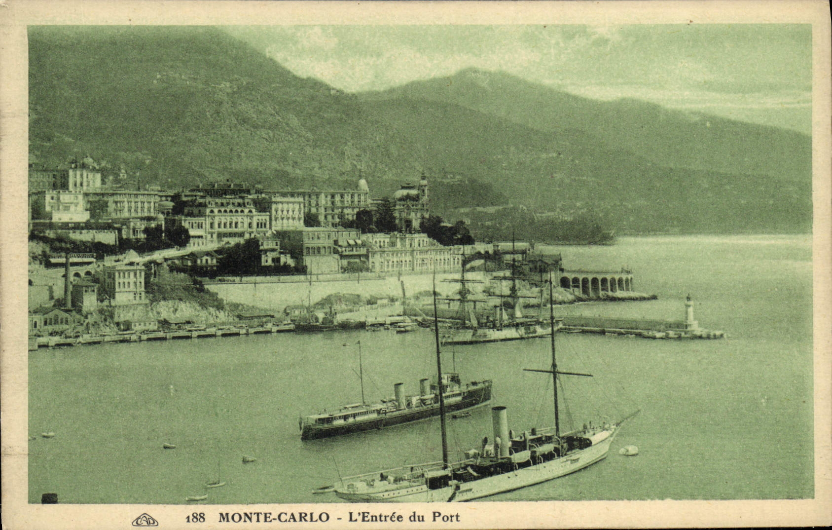 MONTE-CARLO - L'Entrée du Port — n° 188 — éditeur CAD