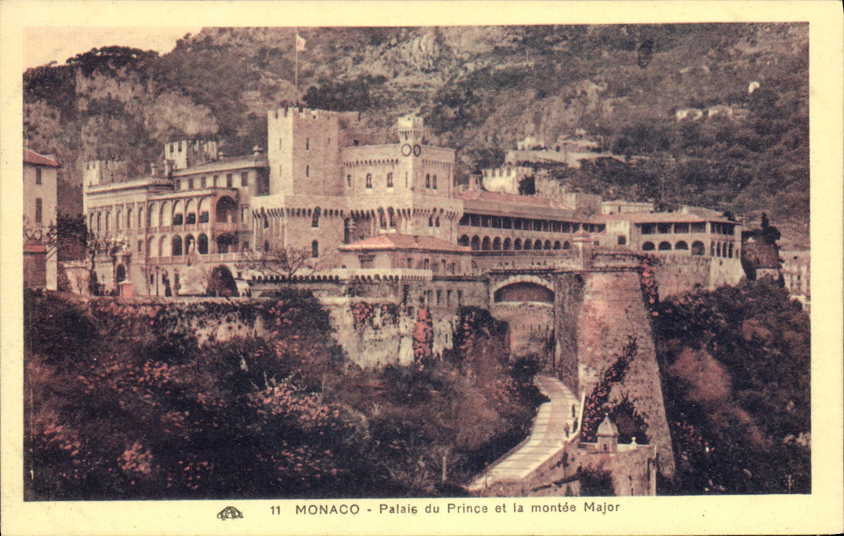 Monaco - Palais du Prince et la montée Major — éditeur CPAPHIL, n° 11