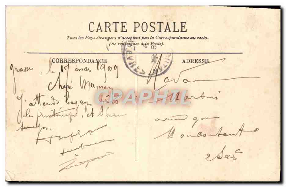 CPA Monte Carlo Vue Sur le Casino et les terrasses — Rückseite