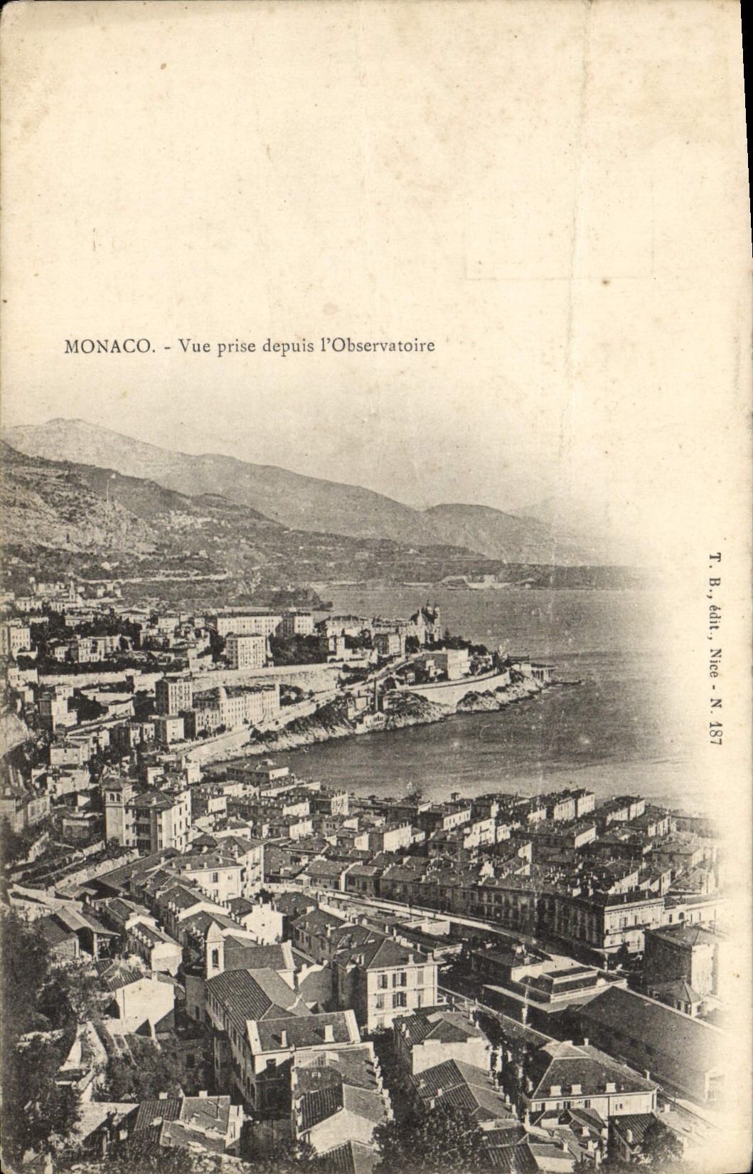 CPA Monaco Vue Prise Depuis l'observatoire
