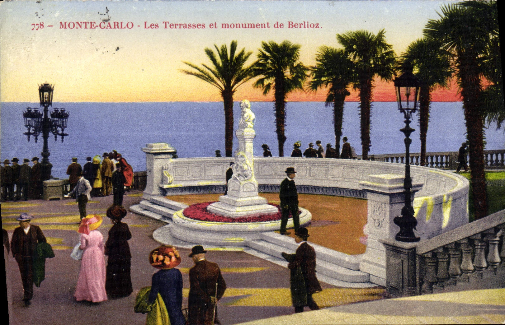 CPA Monte Carlo Les Terrasses et Monument de Berlioz