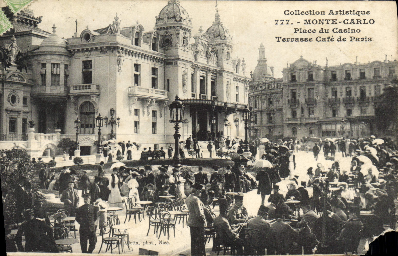 CPA Monte Carlo Place du Casino Terrasse Cafe de Paris 