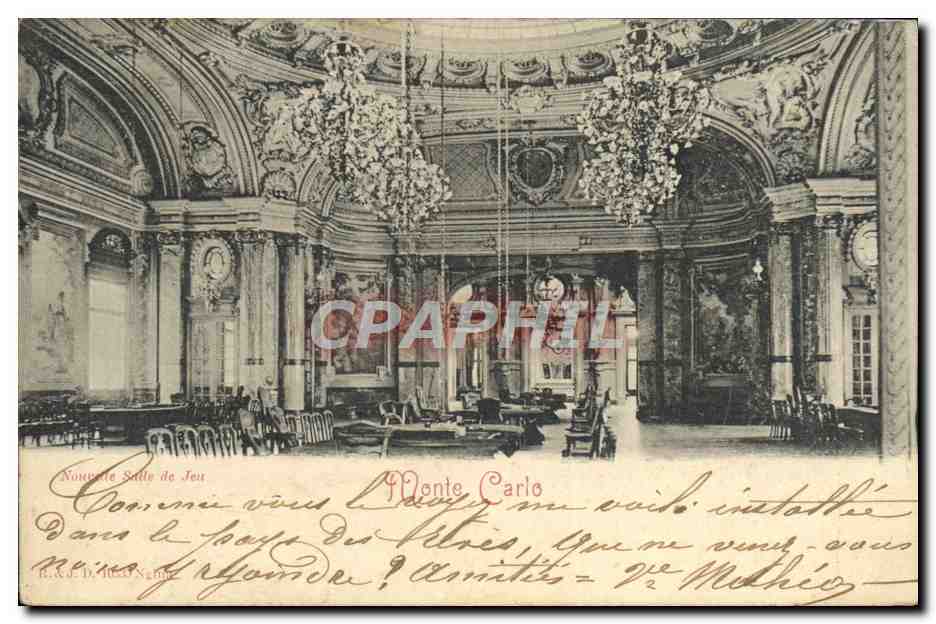 CPA Monte Carlo Casino Nouvelle salle de jeu