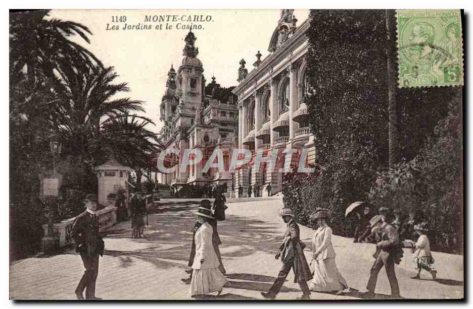 Monte-Carlo — Les Jardins et le Casino — Imp. Neudien et Cie, Paris